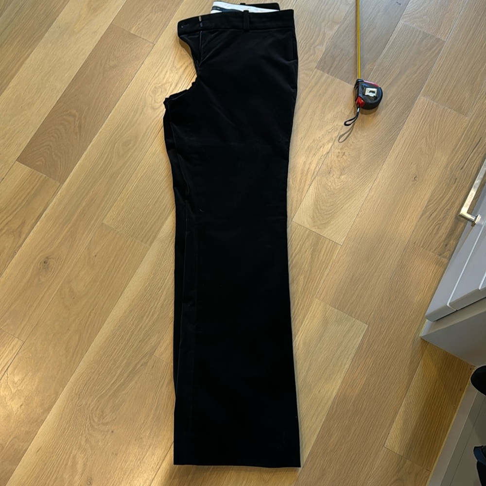 Ann Taylor black velvet wide leg pants size 8